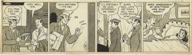 LANK LEONARD - MICKEY FINN DAILY ORIG ART The AWAKENING