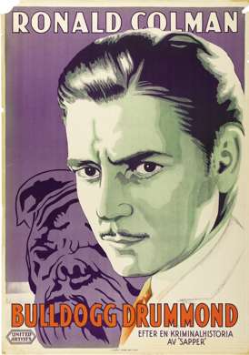 BULLDOG DRUMMOND - 1929 SWEDISH ONE SHEET Poster