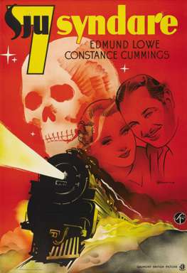 SEVEN SINNERS 1936 SWEDISH 1-SHEET Poster SKULL TRAIN
