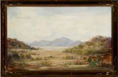 A.W. BROWNE - PRARIE MOUNTAINS ORIGINAL PAINTED ART