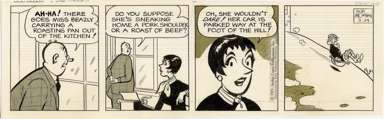 BOB MONTANA - ARCHIE DAILY ORIG ART 3-24-71 BEAZLY SLED