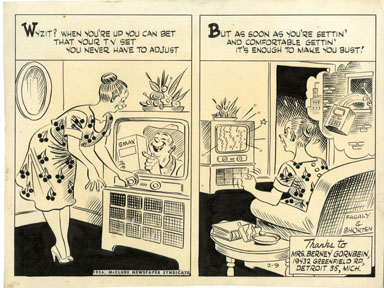 AL FAGALY -OUGHTA BE A LAW DAILY ORIG ART TV RECEPTION