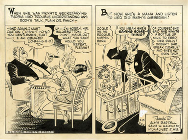 AL FAGALY -OUGHTA BE A LAW DAILY ORIG ART  BABY TALK
