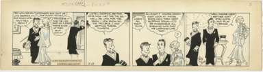 CHIC YOUNG -BLONDIE DAILY STRIP ORIG ART 3-11-31 TUXEDO