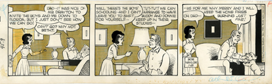BOB NAYLOR - BIG SISTER DAILY STRIP ORIG ART 1-18-65