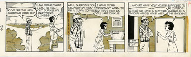 BOB NAYLOR - BIG SISTER DAILY STRIP ORIG ART 3-1-65