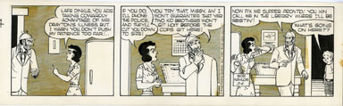 BOB NAYLOR - BIG SISTER DAILY STRIP ORIG ART 3-4-65