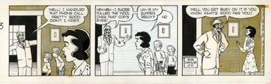 BOB NAYLOR - BIG SISTER DAILY STRIP ORIG ART 3-10-65