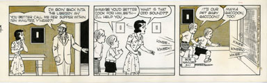 BOB NAYLOR - BIG SISTER DAILY STRIP ORIG ART 3-11-65
