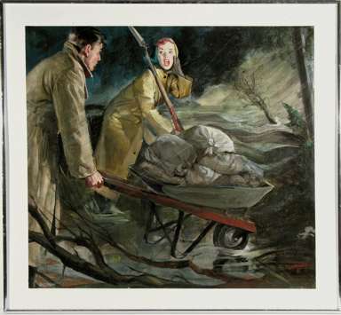 C. C. BEALL - COLLIER'S MAGAZINE ILLO ORIG ART 1951