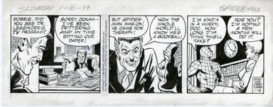 LARRY LIEBER - SPIDER-MAN DAILY ART 1-16-99 SPIDEY JJJ