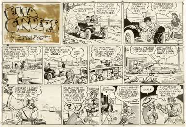 CHARLIE PLUMB - ELLA CINDERS SUNDAY ORIGINAL ART 8-1-48