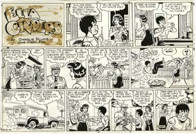 CHARLIE PLUMB - ELLA CINDERS SUNDAY ORIGINAL ART 6-6-48