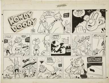 CHAD GROTHKOPF - HOWDY DOODY SUNDAY ORIG ART 9-23-51
