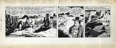 MIKE ARENS - ROY ROGERS DAILY ORIGINAL ART 4-17-50