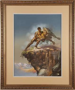 BORIS VALLEJO - TAURUS THE BULL ORIG PAINTED ART 1987