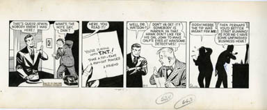 PAUL PINSON - DAN DUNN DAILY STRIP ORIGINAL ART 9-11-42