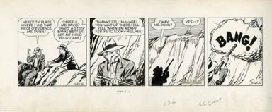 PAUL PINSON - DAN DUNN DAILY STRIP ORIG ART 10-29-42