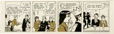 BOB MONTANA - ARCHIE DAILY ORIG ART 3-18-71 BLIND DATE