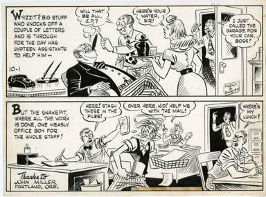 AL FAGALY - OUGHTA BE A LAW DAILY ORIG ART OFFICE BOY