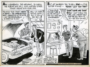 AL FAGALY - OUGHTA BE A LAW DAILY ORIG ART CAR MECHANIC