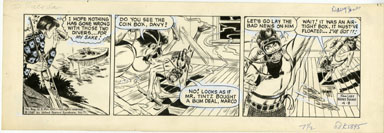 WAYNE BORING - DAVY JONES DAILY STRIP ORIG ART 4-8-69