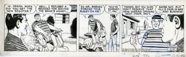WAYNE BORING - DAVY JONES DAILY STRIP ORIG ART 6-23-69