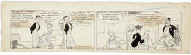 CHIC YOUNG - BLONDIE DAILY ORIG ART 10-13-31 FISHING