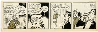 BOB MONTANA - ARCHIE DAILY ORIG ART 8-29-68 JUG BUTLER