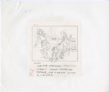 FAERIES ANIMATED TV - STORYBOARD ORIG ART - LOSING TIME