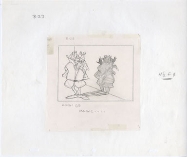 FAERIES ANIMATED TV - STORYBD ORIG ART MAGIC SHADOW 01