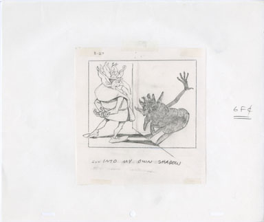 FAERIES ANIMATED TV - STORYBD ORIG ART MAGIC SHADOW 05