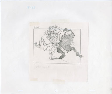 FAERIES ANIMATED TV - STORYBD ORIG ART MAGIC SHADOW 06