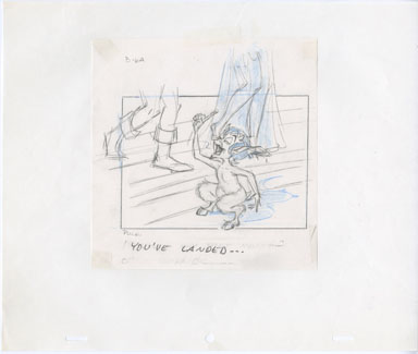 FAERIES ANIMATED TV - STORYBOARD ORIG ART - LANDED