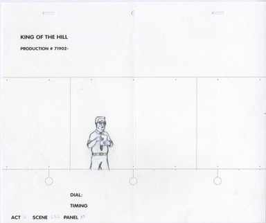 KING OF THE HILL - ANIMATION STORYBOARD - HANK HILL