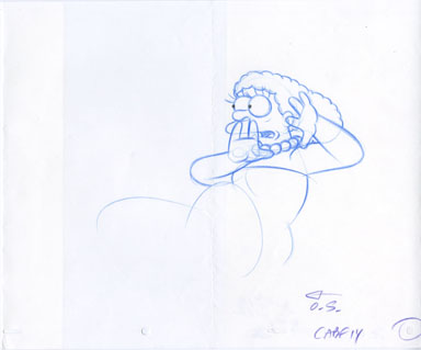 SIMPSONS - ANIMATION DRAWING - MARGE TRILOGY OF ERROR