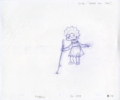 SIMPSONS - ANIMATION DRAWING - LISA "THE BLUNDER YEARS"
