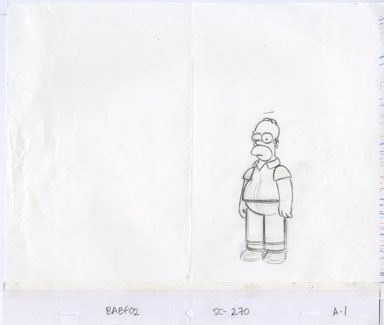 SIMPSONS - ANIMATION DRAWING - HOMER "HELLO GUTTER"