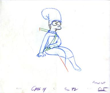 SIMPSONS - ANIMATION DRAWING - MARGE TRILOGY OF ERROR
