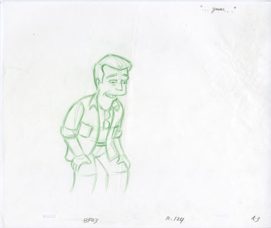 SIMPSONS - ANIMATION DRAWING MEL GIBSON (2) BLUNDERDOME