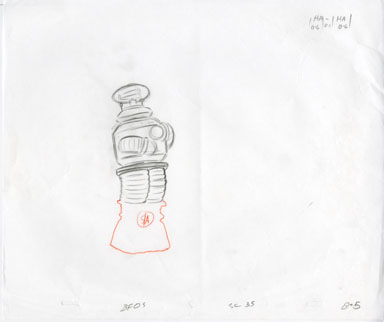 SIMPSONS - ANIMATION DRAWING - LOST IN SPACE  B-9 ROBOT