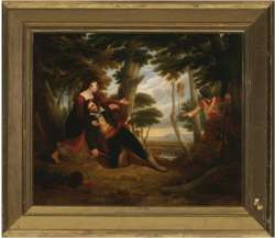 WILLIAM RICKARBY MILLER - "THE TRAP" Oil on canvas 1846
