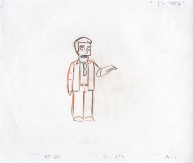 SIMPSONS - ANIMATION DRAWING  MEL GIBSON   BLUNDERDOME