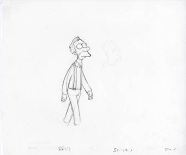 SIMPSONS - ANIMATION DRAWING / LENNIE AND CARL