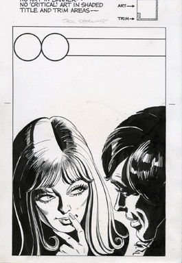 JACK SPARLING - UNUSED ROMANCE COVER ORIGL ART 1976