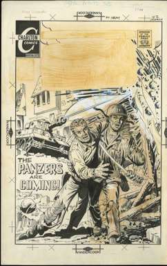 DON PERLIN - FIGHTIN' ARMY #102 COVER ORIG ART COMBAT