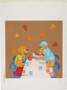 BERENSTAIN BEARS THANKSGIVING ORIGINAL CALENDAR ART