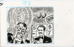 HARRY NORTH - MAD #231 TV GAME SHOWS TREBEK ORIG ART
