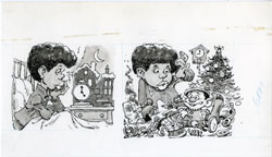 JACK RICKARD - MAD #180 CHRISTMAS MORNING ORIG  ART