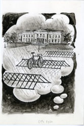 HARRY NORTH - MAD #251 BIKE LEFT AT SCHOOL ORIGINAL ART